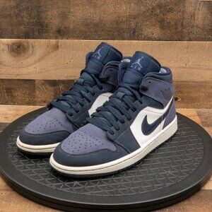 NIKE AIR JORDAN RETRO 1 MID OBSIDIAN SANDED PURPLE MENS SHOES SIZE 9 554724-445